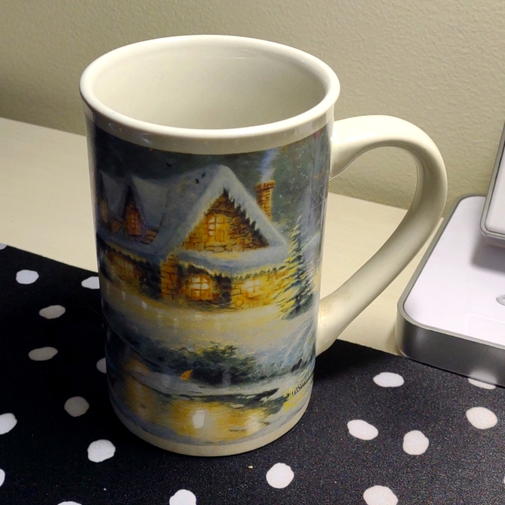 Thomas Kinkade Deer Creek Cottage mug